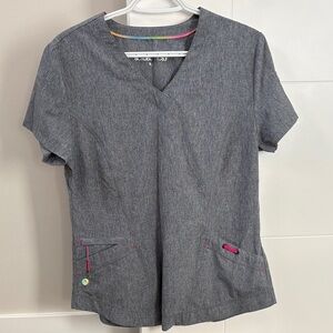 Gray Women's Scrub Top
